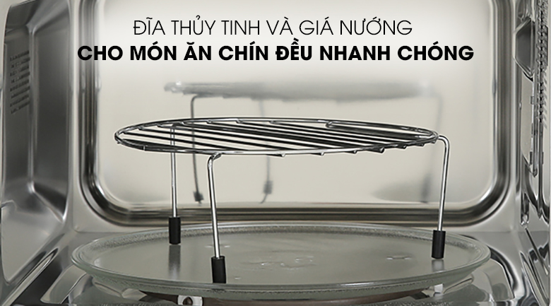 Đĩa thủy tinh và giá nướng Lò vi sóng Electrolux EMG25D89GGP 25 lít Đĩa thủy tinh và giá nướng Lò vi sóng Electrolux EMG25D89GGP 25 lít