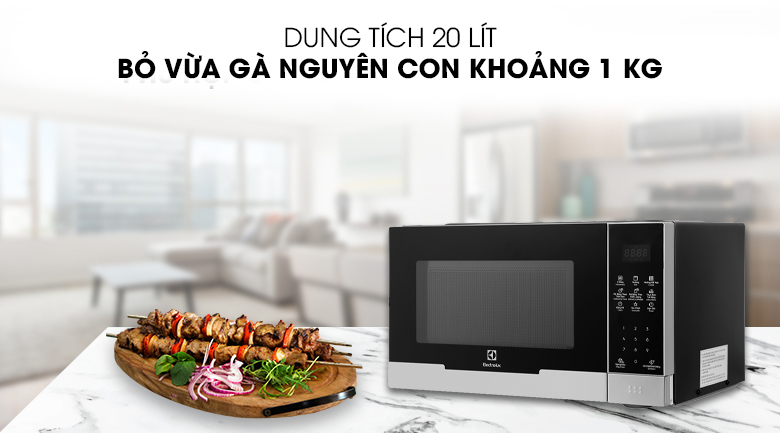 Dung tích 23 lít bỏ vừa gà nguyên con khoảng 1 kg