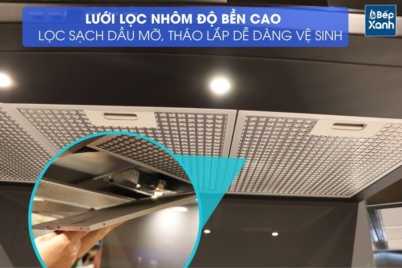 Hệ lưới lọc mỡ hợp kim nhôm Malloca SLIM K1522