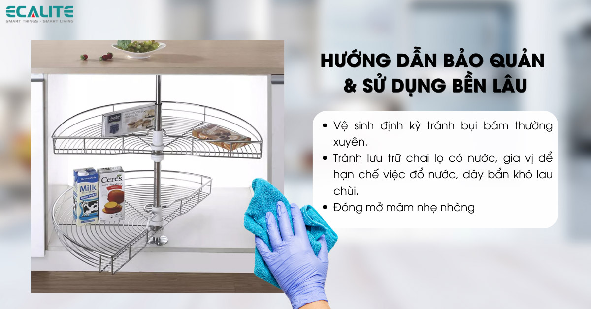 nên lau chùi mâm xoay thường xuyên