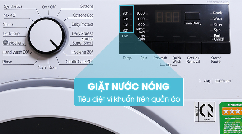 Chức năng giặt nước nóng