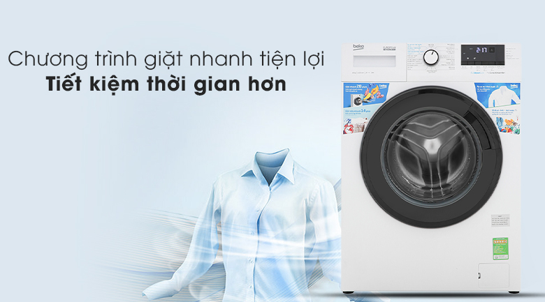 Máy giặt Beko WCV10612XB0ST - Chương trình giặc nhanh tiện lợi