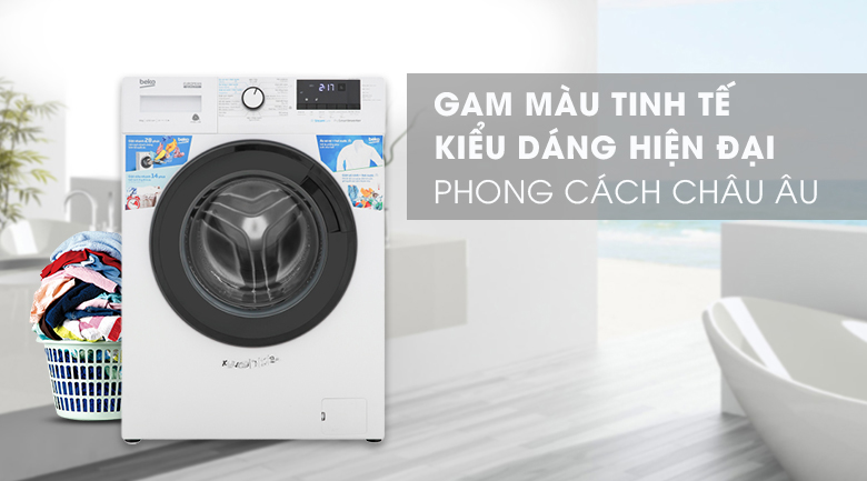 Máy giặt Beko Inverter 9 kg WCV9612XB0ST -Gam màu tinh tế, kiểu dáng hiện đại, phong cách châu Âu