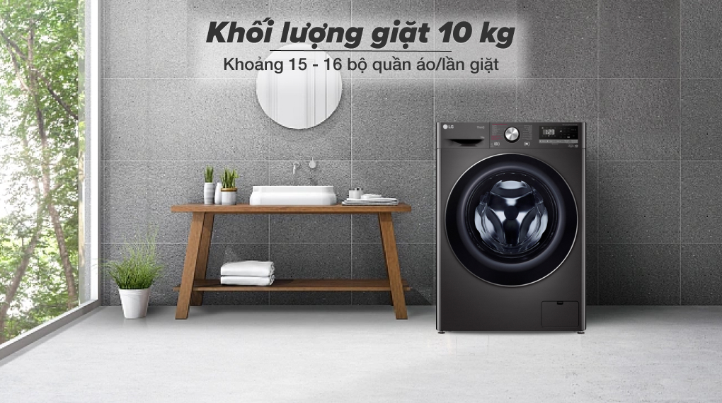 Máy giặt LG Inverter 10 kg FV1410S4B - Khối lượng giặt Máy giặt LG Inverter 10 kg FV1410S4B - Khối lượng giặt