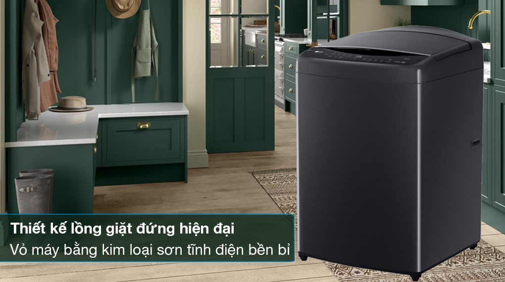 Máy giặt LG Inverter 20 kg TV2520DV7J - Kiểu máy giặt lồng đứng hiện đại, vỏ máy bằng kim loại sơn tĩnh điện bền bỉ Máy giặt LG Inverter 20 kg TV2520DV7J - Kiểu máy giặt lồng đứng hiện đại, vỏ máy bằng kim loại sơn tĩnh điện bền bỉ