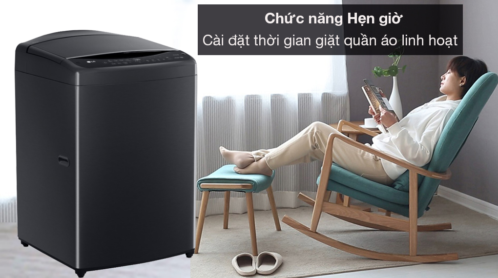 Máy giặt LG Inverter 20 kg TV2520DV7J - Hẹn giờ giúp người dùng tùy chỉnh thời gian giặt linh hoạt Máy giặt LG Inverter 20 kg TV2520DV7J - Hẹn giờ giúp người dùng tùy chỉnh thời gian giặt linh hoạt