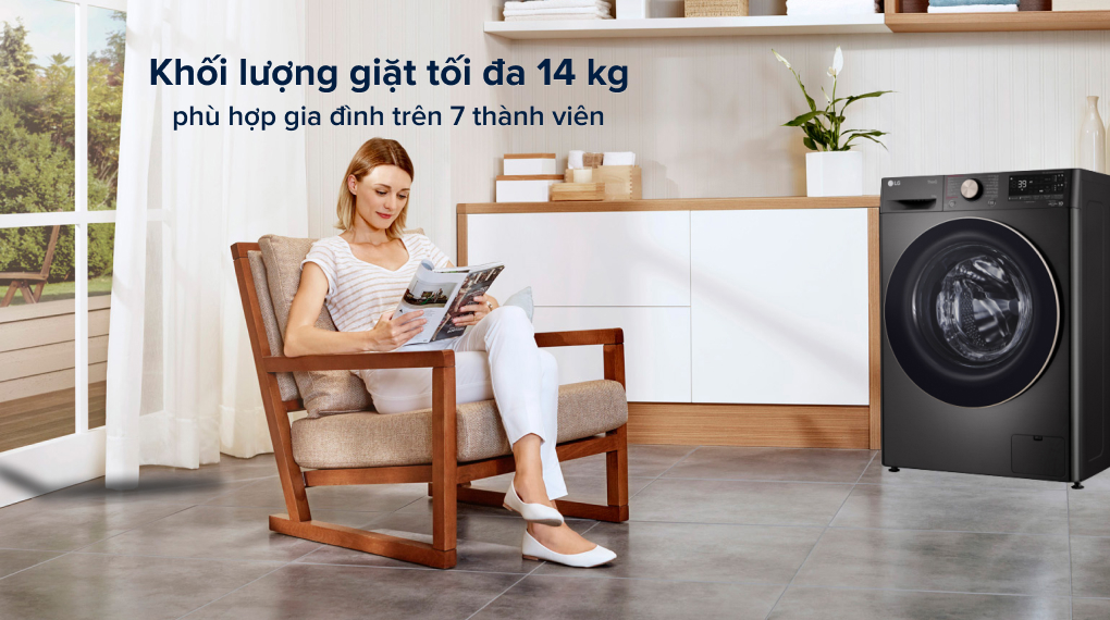 Máy giặt LG FV1414S3BA - Khối lượng giặt Máy giặt LG FV1414S3BA - Khối lượng giặt