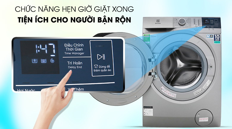 Hẹn giờ giặt xong - Máy giặt Electrolux EWF9024ADSA