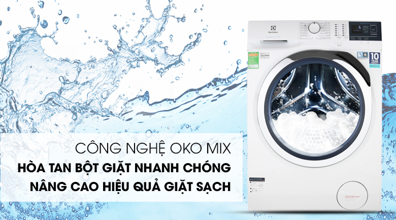 Máy giặt Electrolux EWF9024BDWB - công nghệ oko mix hòa tan bột giặt hiệu quả