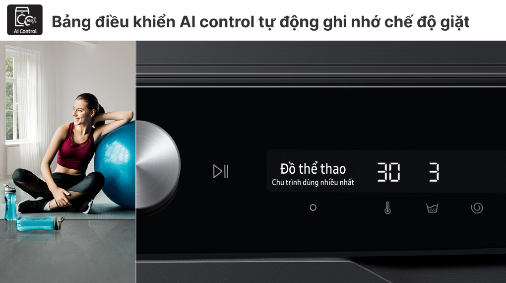 Máy giặt Samsung AI Inverter 10kg WW10T634DLX/SV - Bảng điều khiển AI Control Máy giặt Samsung AI Inverter 10kg WW10T634DLX/SV - Bảng điều khiển AI Control