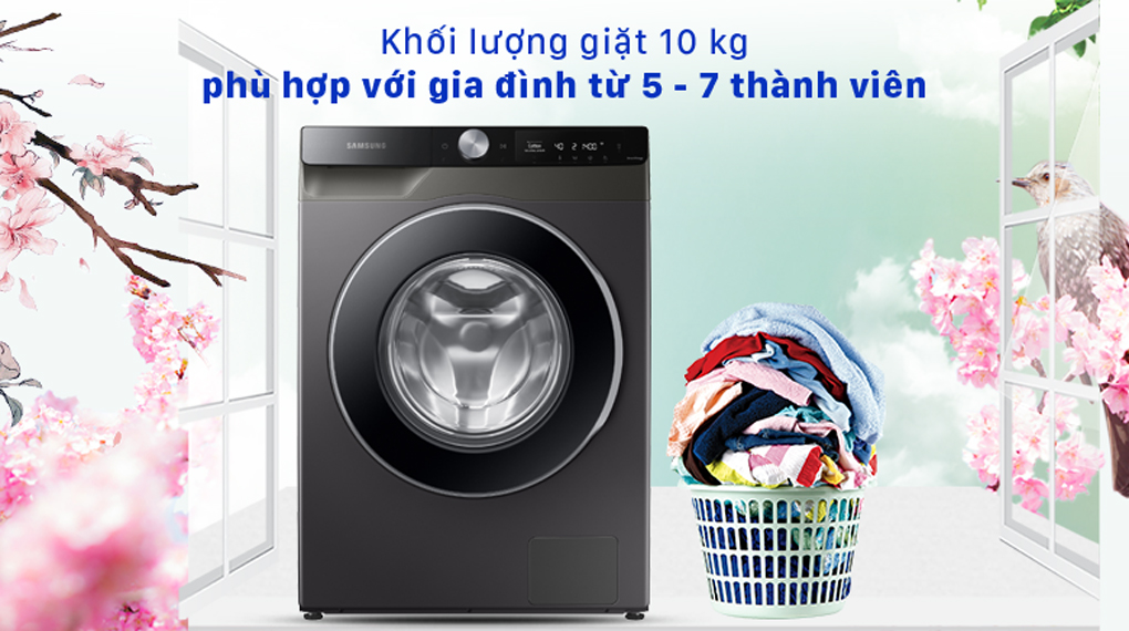 Máy giặt Samsung AI Inverter 10 kg WW10T634DLX/SV - Thiết kế tinh tế, sang trọng, hiện đại Máy giặt Samsung AI Inverter 10 kg WW10T634DLX/SV - Thiết kế tinh tế, sang trọng, hiện đại
