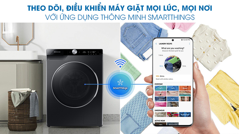 Máy giặt Samsung AI Inverter 9kg WW90TP44DSB/SV