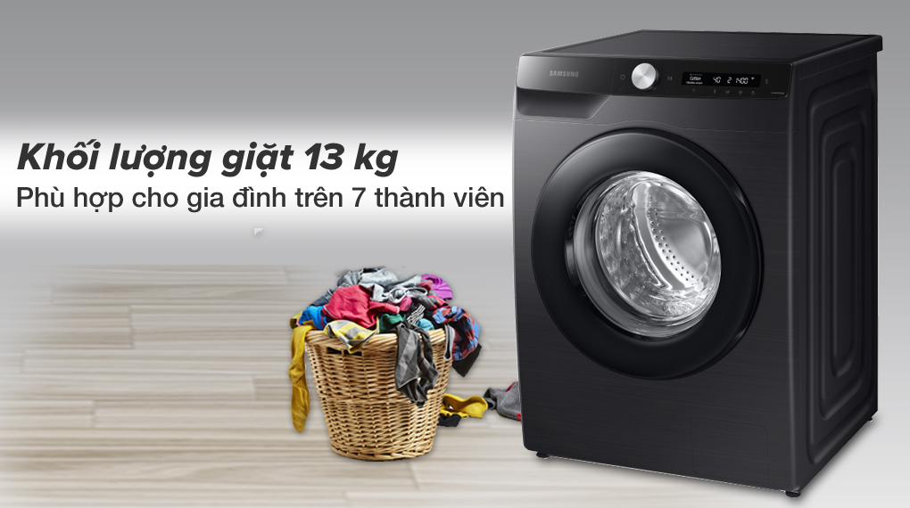 Khối lượng giặt 13 kg - Máy giặt Samsung Inverter 13 kg WW13T504DAB/SV Khối lượng giặt 13 kg - Máy giặt Samsung Inverter 13 kg WW13T504DAB/SV