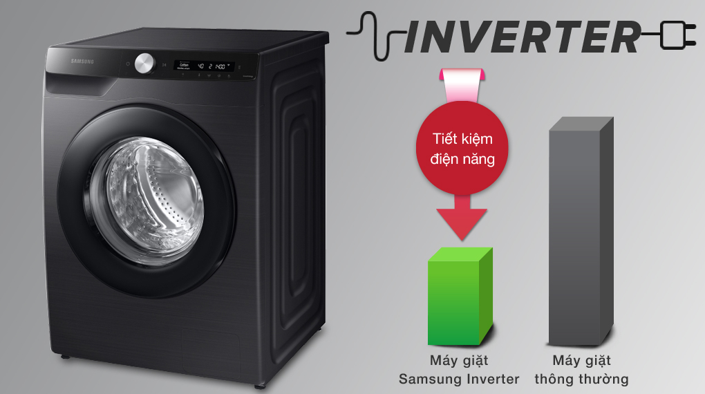 Tiết kiệm điện - Máy giặt Samsung Inverter 13 kg WW13T504DAB/SV Tiết kiệm điện - Máy giặt Samsung Inverter 13 kg WW13T504DAB/SV
