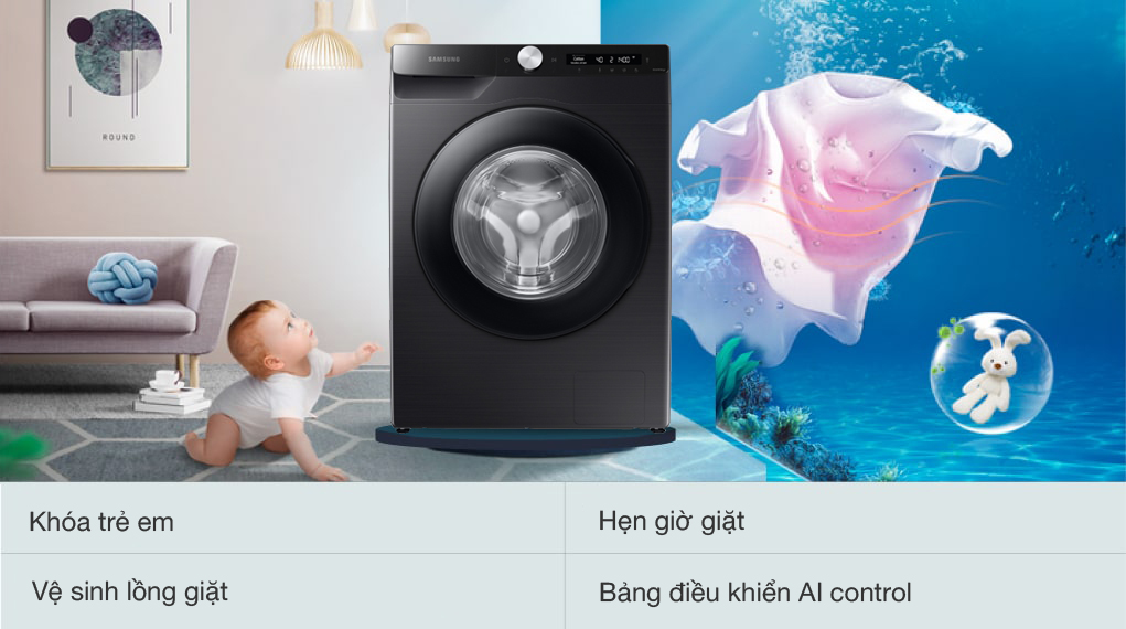 Tiện ích - Máy giặt Samsung Inverter 13 kg WW13T504DAB/SV Tiện ích - Máy giặt Samsung Inverter 13 kg WW13T504DAB/SV