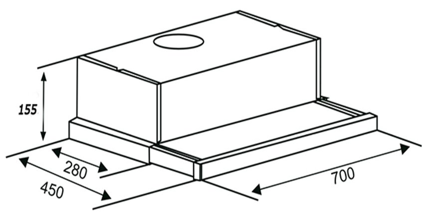 Cấu tạo của máy hút mùi âm tủ KF-TL700