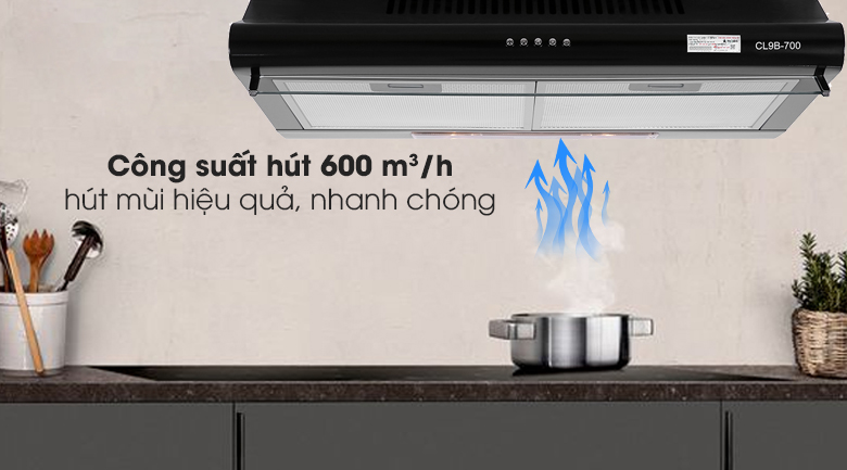 Công suất - Máy hút mùi Pramie CL9B-700