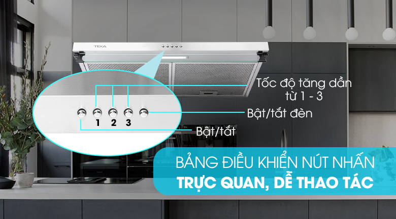 Bảng điều khiển - Máy hút mùi âm tủ TEKA CH 1070BG 