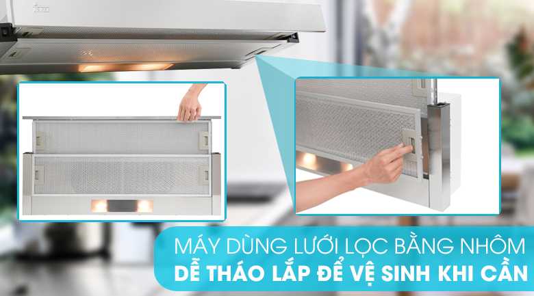  Lưới lọc dễ vệ sinh - Máy hút mùi âm tủ TEKA TLR2 92 SS 