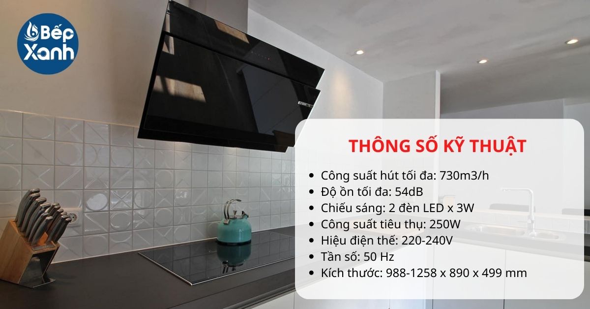 Máy hút mùi áp tường Bosch DWK97JM60