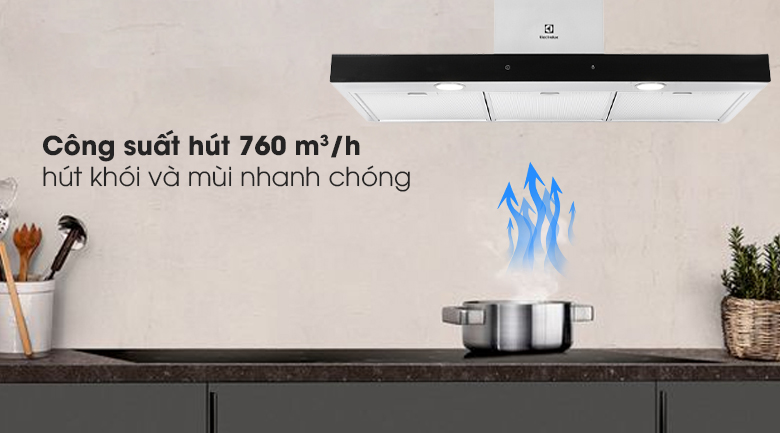 công suất Máy hút mùi áp tường Electrolux LFT769X