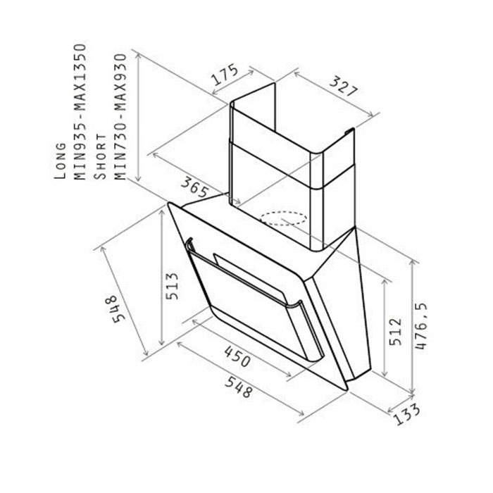 Máy hút mùi treo tường Elica BELT