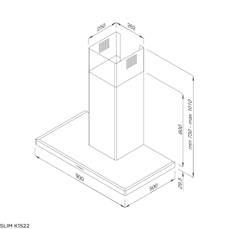 MÃ¡y hÃºt khÃ³i khá»­ mÃ¹i SLIM K1522