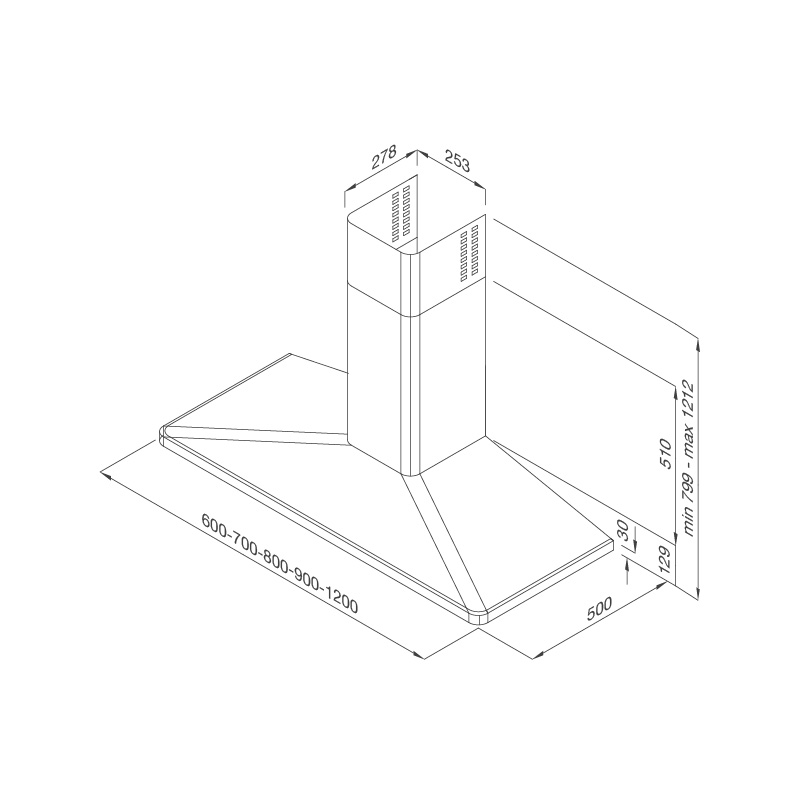 MÃ¡y hÃºt khÃ³i, khá»­ mÃ¹i Ã¡p tÆ°á»ng VARESE-K5020