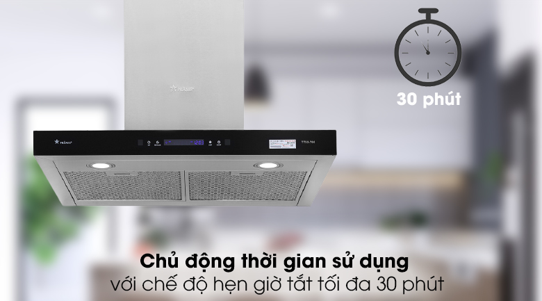 Hẹn giờ tắt - Máy hút mùi Pramie TT32-700