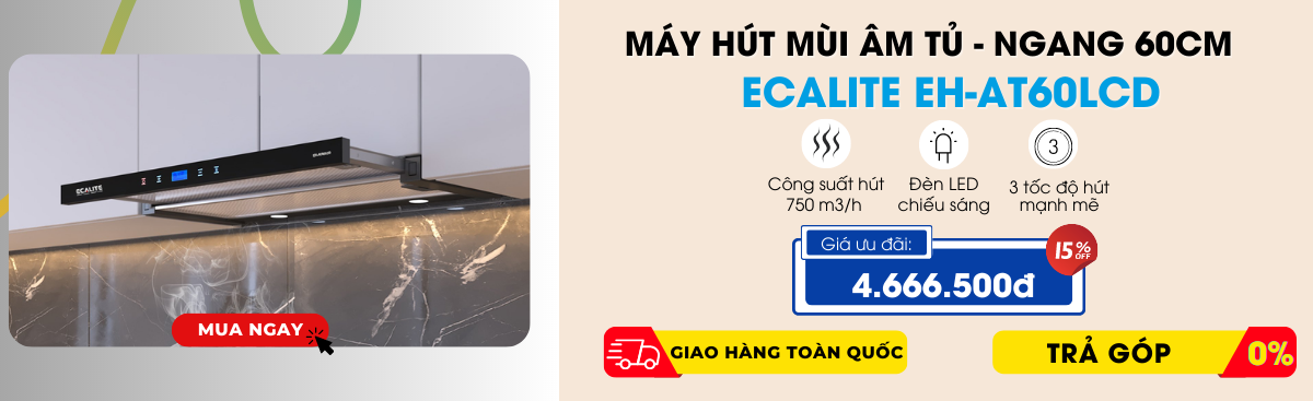 Máy hút mùi Ecalite EH-AT60LCD