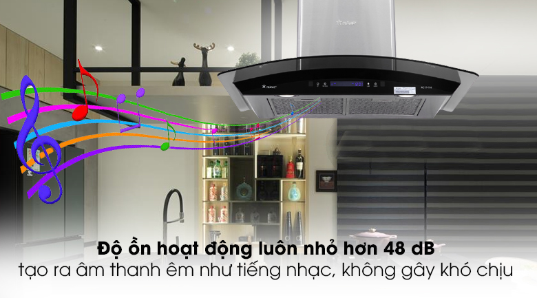 độ ồn Máy hút mùi Pramie AC17-700