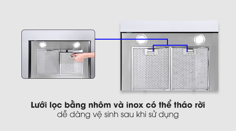 Máy hút mùi Pramie AC17-700 - Lưới lọc