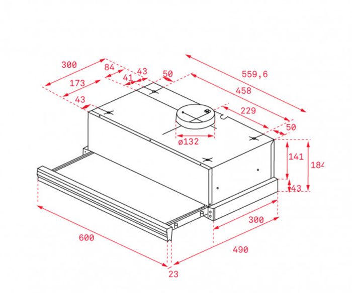 Máy hút mùi cao cấp Teka CNL 6400 BK BLACK