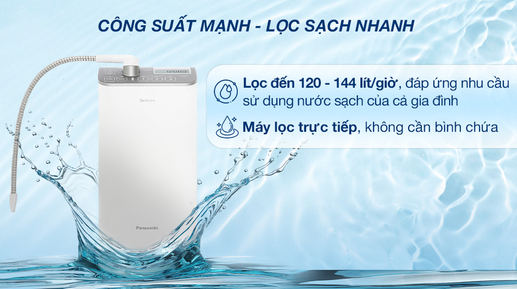 Công suất - Máy lọc nước điện giải ion kiềm Panasonic TK-AS500-ZVN 3 tấm điện cực Công suất - Máy lọc nước điện giải ion kiềm Panasonic TK-AS500-ZVN 3 tấm điện cực
