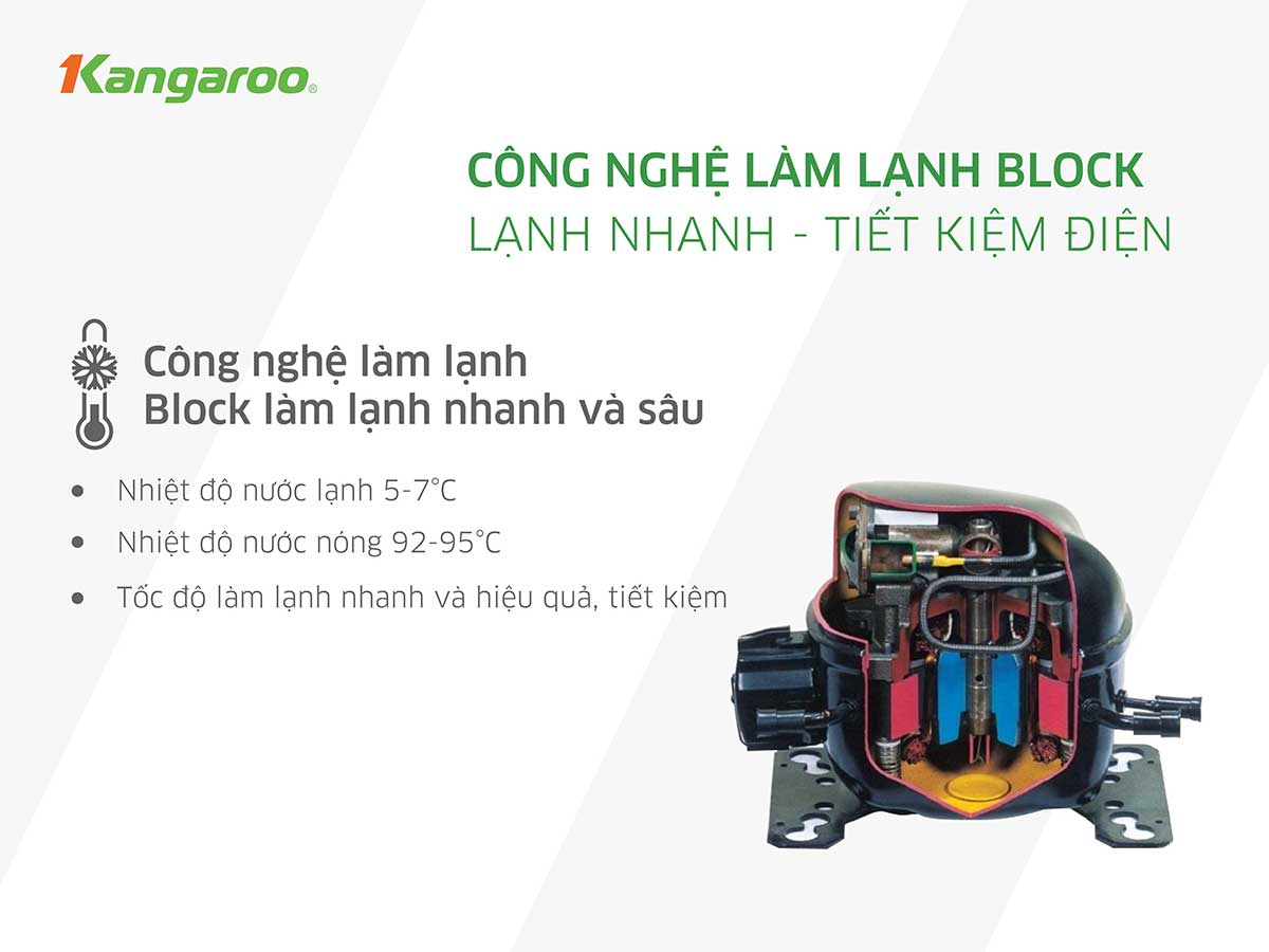 Máy lọc nước Kangaroo Hydrogen nóng lạnh KG10A10S