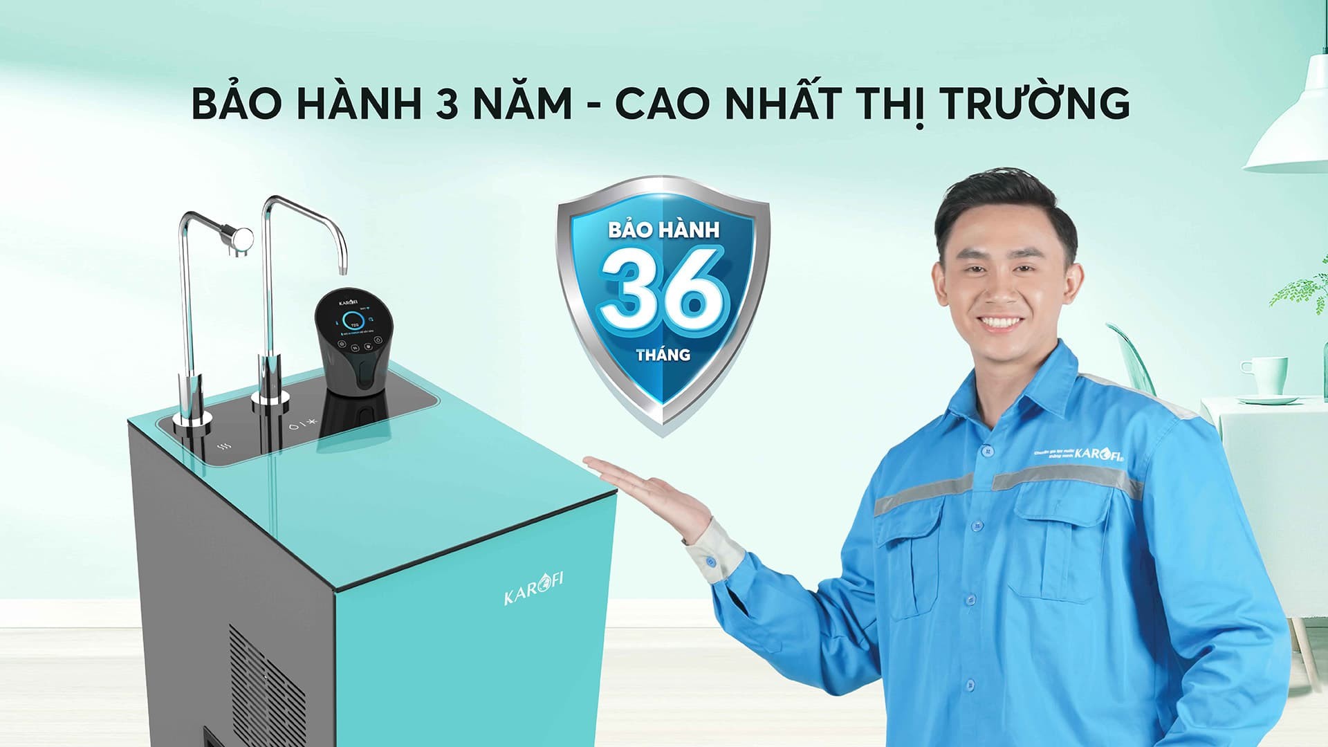 Máy lọc nước nóng lạnh Karofi KAD-N91 - Điều khiển giọng nói