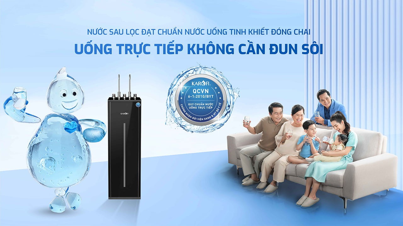 Máy lọc nước nóng lạnh Karofi KAD-L56