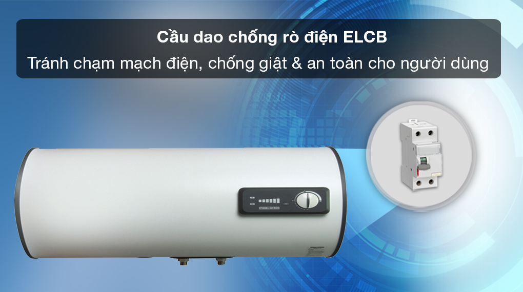 Bình nóng lạnh gián tiếp Stiebel Eltron 100 lít ESH 100 H Plus T-VN - Cầu dao chống rò điện ELCB chống chạm mạch điện, chống giật và bảo vệ an toàn cho người dùng 