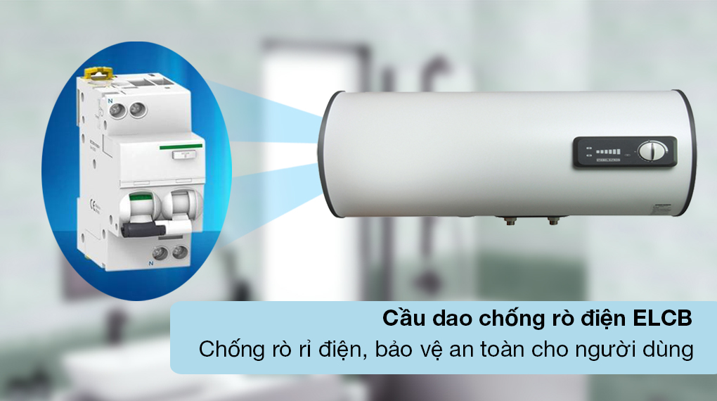 Bình nóng lạnh gián tiếp Stiebel Eltron 15 lít ESH 15 H Plus T-VN - Cầu dao chống rò điện ELCB bảo vệ an toàn cho người dùng tốt hơn 