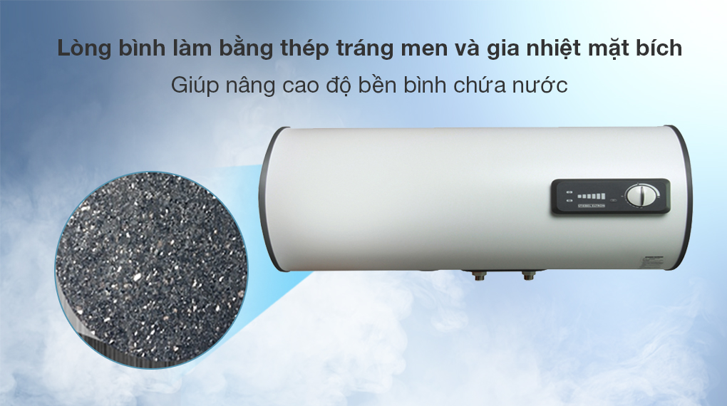 Bình nóng lạnh gián tiếp Stiebel Eltron 25 lít ESH 25 H Plus T-VN - Lòng bình bằng thép tráng men có gia nhiệt mặt bích giúp nâng cao tuổi thọ của bình 