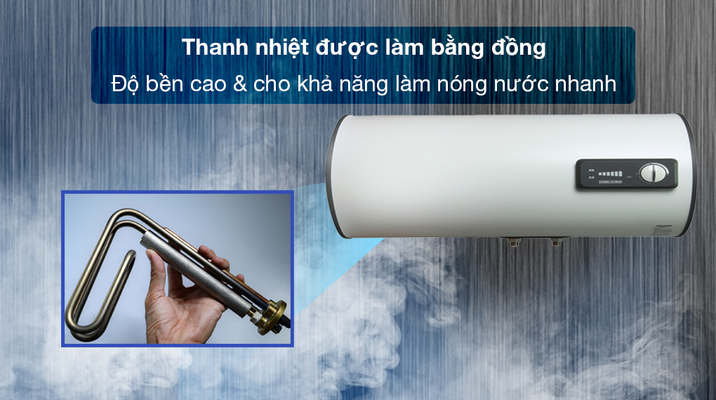 Máy nước nóng gián tiếp Stiebel Eltron 50 lít ESH 50 H Plus T-VN - Thanh nhiệt bằng đồng có độ bền tốt và cho tốc độ làm nóng nước nhanh 