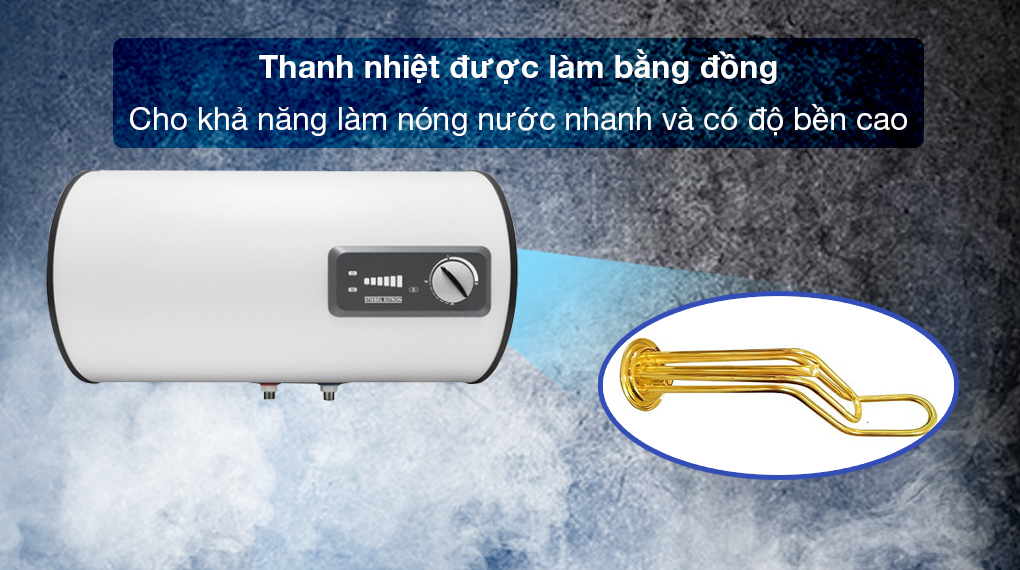 Máy nước nóng gián tiếp Stiebel Eltron 80 lít ESH 80 H Plus T-VN - Thanh nhiệt làm bằng đồng cho hiệu quả làm nước nóng nhanh, độ bền cao 