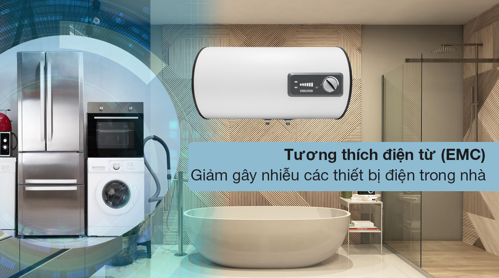 Máy nước nóng gián tiếp Stiebel Eltron 80 lít ESH 80 H Plus T-VN - Tương thích điện từ EMC giảm nhiễu sóng điện từ của các thiết bị điện trong gia đình 