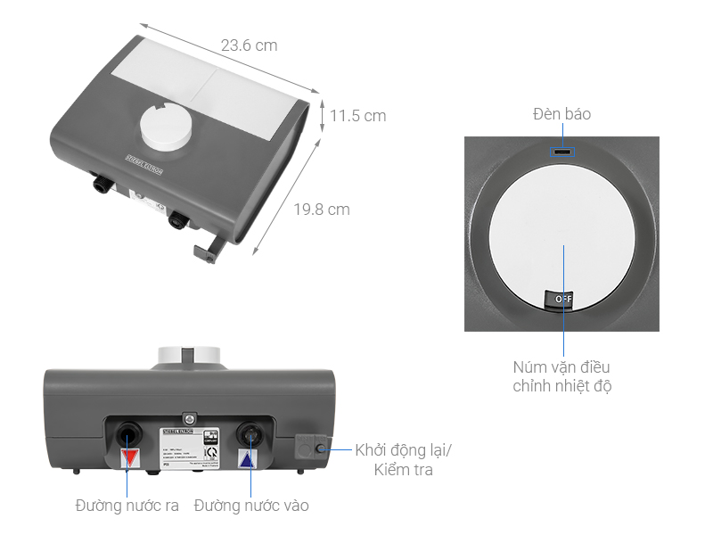 Máy nước nóng trực tiếp đa điểm (Multi Point) Stiebel Eltron 6000W DDH 6 EC