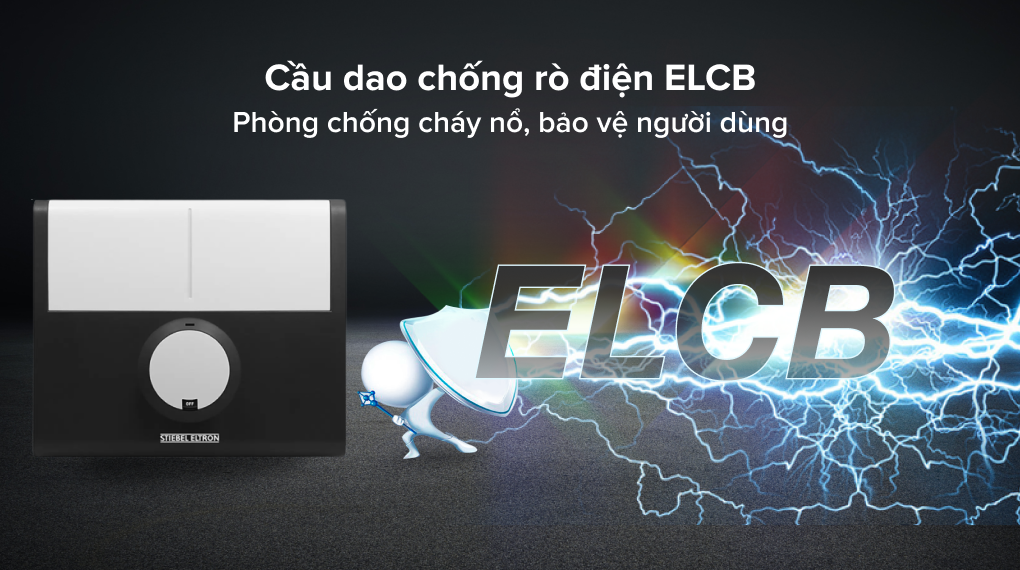 Máy nước nóng trực tiếp Stiebel Eltron 6000W DDH 6 EC - Cầu dao chống rò điện ELCB