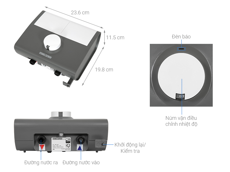 Máy nước nóng trực tiếp đa điểm (Multi Point) Stiebel Eltron 8000W DDH 8 EC