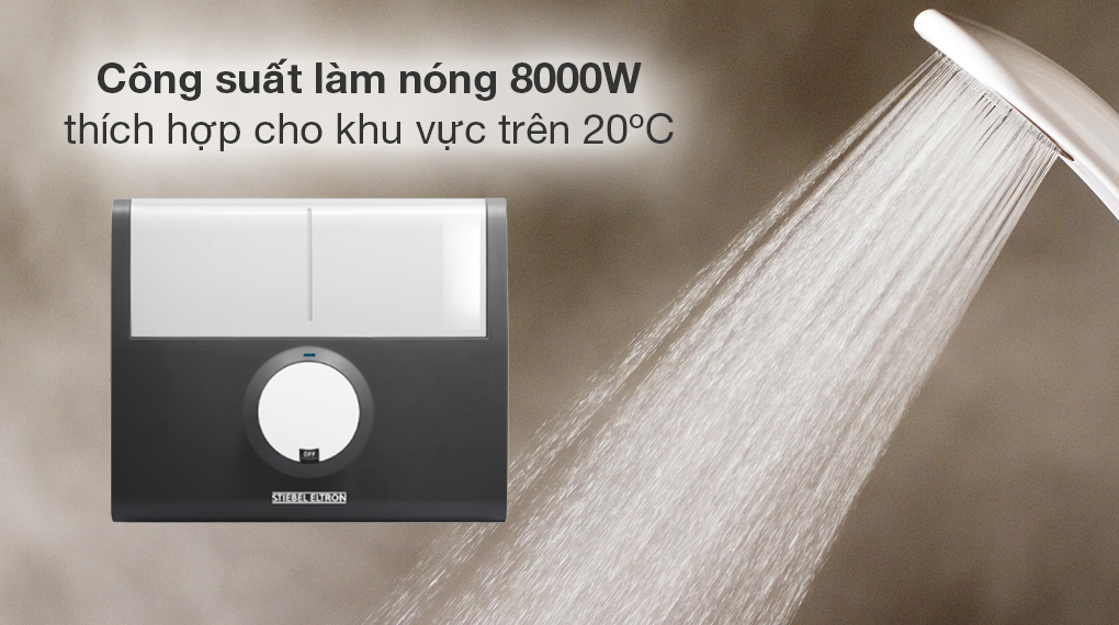 Máy nước nóng trực tiếp Stiebel 8000W Eltron DDH 8 EC - Đặc điểm làm nóng