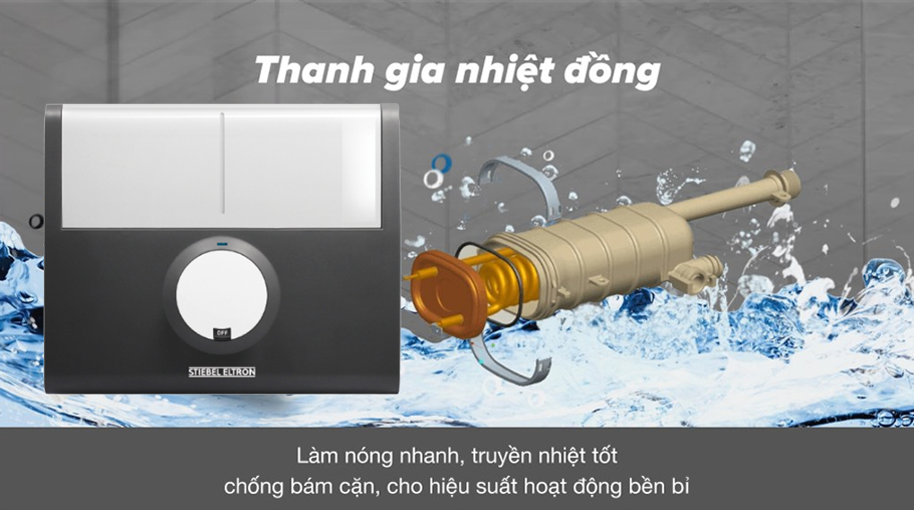 Máy nước nóng trực tiếp Stiebel 8000W Eltron DDH 8 EC - Các tiện ích đi kèm