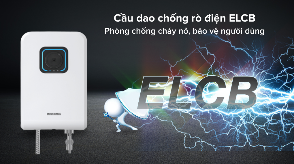 Máy nước nóng trực tiếp Stiebel Eltron 4500W DPL 45 EC - Cầu dao chống rò điện ELCB