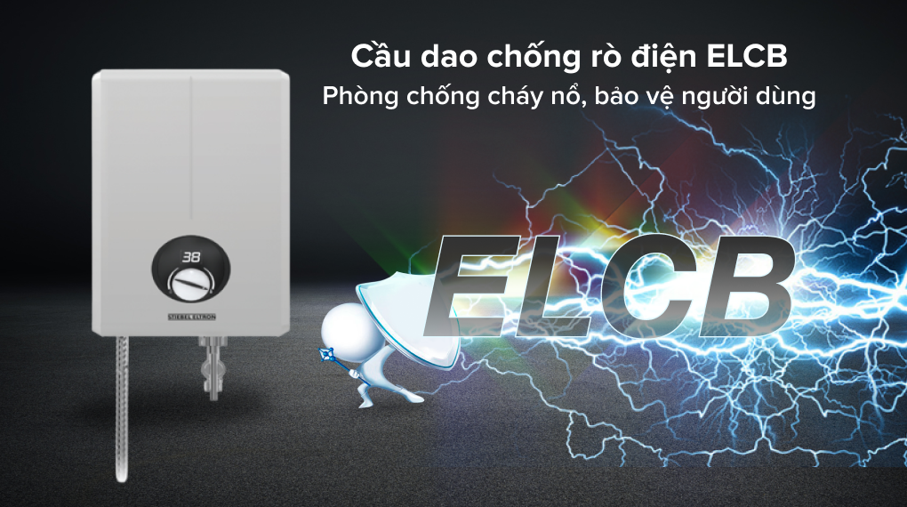 Máy nước nóng trực tiếp Stiebel Eltron 4500W XGL 45 EC - Cầu dao chống rò điện ELCB